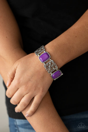 Paparazzi- Colorful Coronation Purple Bracelet
