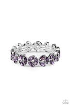 Load image into Gallery viewer, Paparazzi- Gilded Gardens Purple Bracelet
