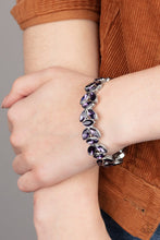 Load image into Gallery viewer, Paparazzi- Gilded Gardens Purple Bracelet
