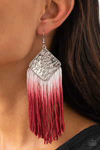 Paparazzi- DIP The Scales Red Earring