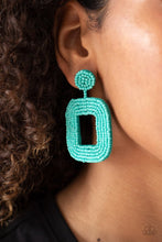 Load image into Gallery viewer, Paparazzi- Beaded Bella Blue Post Earring
