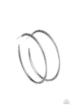 Load image into Gallery viewer, Paparazzi- Curved Couture Black Hoop Earring
