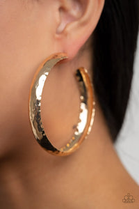 Paparazzi- Check Out These Curves Gold Hoop Earring