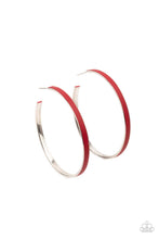 Load image into Gallery viewer, Paparazzi- Fearless Flavor Red Hoop Earring
