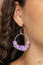Load image into Gallery viewer, Paparazzi- Beautifully Bubblicious Purple Earring
