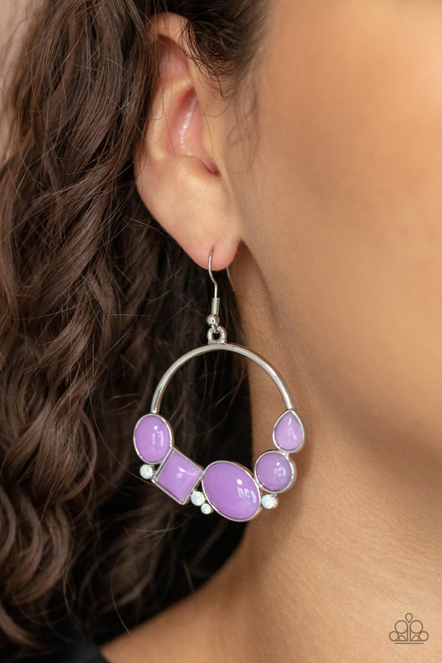 Paparazzi- Beautifully Bubblicious Purple Earring