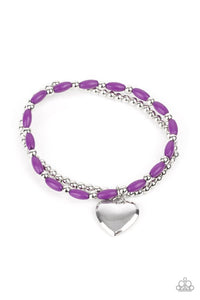 Paparazzi- Candy Gram Purple Bracelet