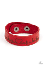 Load image into Gallery viewer, Paparazzi- Haute Heartbeat Red Urban Bracelet
