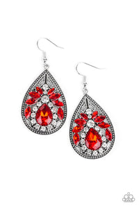 Paparazzi- Candlelight Sparkle Red Earring