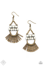 Load image into Gallery viewer, Papparazzi- A FLARE For Fierceness Brass Earring
