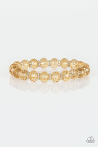 Paparazzi- Crystal Candelabras Gold  Bracelet