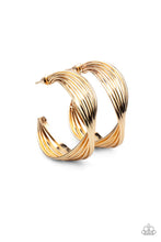 Load image into Gallery viewer, Paparazzi- Curves In All The Right Places Gold Hoop Earring
