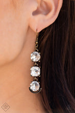 Load image into Gallery viewer, Paparazzi- Determined to Dazzle Brass Earring
