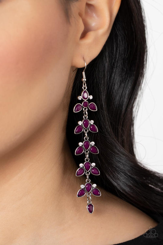 Paparazzi- Fanciful Foliage Purple Earring