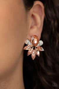 Paparazzi- Fearless Finesse Rose Gold Clip-On Earring