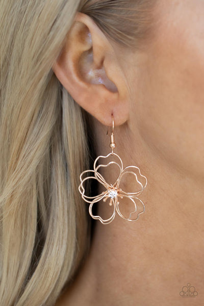 Paparazzi- Petal Power Rose Gold Earring