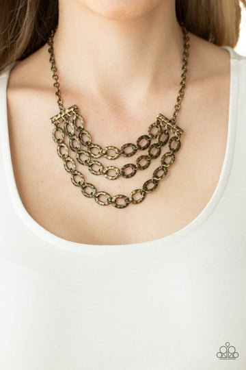 Paparazzi- Repeat After Me Brass Necklace
