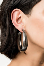 Load image into Gallery viewer, Paparazzi- HOOPS! I Did It Again Black Earring Hoop
