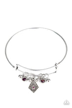 Load image into Gallery viewer, Paparazzi- Treasure Charms Purple Bracelet
