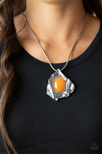 Papparazzi- Amazon Amulet Orange Necklace