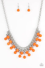 Load image into Gallery viewer, Paparazzi- Friday Night Fringe Orange Necklace
