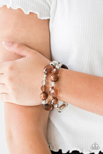 Load image into Gallery viewer, Paparazzi- Downtown Dazzle Brown Bracelet
