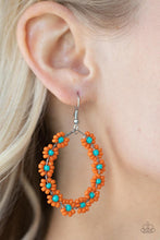 Load image into Gallery viewer, Paparazzi- Festively Flower Child Orange Earring
