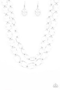 Paparazzi- Ice Bank White Necklace