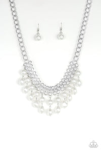 Paparazzi- 5th Avenue Fleek White Necklace