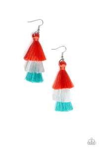 Paparazzi- Hold On To Your Tassel Orange Earring