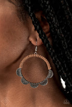 Load image into Gallery viewer, Paparazzi- Tambourine Trend Brown Earring
