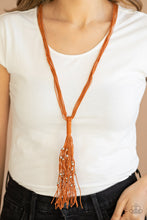 Load image into Gallery viewer, Paparazzi- Hand-Knotted Knockout Orange Necklace
