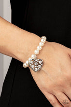 Load image into Gallery viewer, Paparazzi- Cutely Crushing White Bracelet
