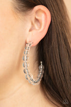 Load image into Gallery viewer, Paparazzi- In The Clear White Hoop Earring
