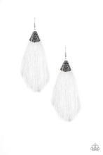 Load image into Gallery viewer, Paparazzi- Tassel Temptress White Earring
