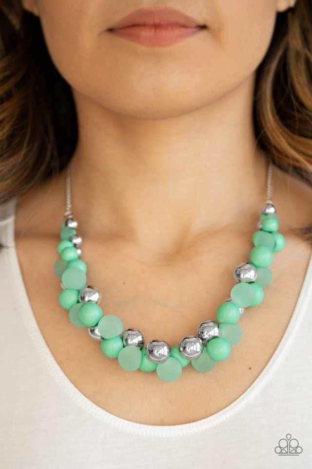Paparazzi- Bubbly Brilliance Green Necklace