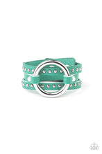 Load image into Gallery viewer, Paparazzi- Studded Statement-Maker Green Urban Bracelet
