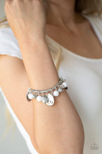 Paparazzi- Charming Treasure White Bracelet