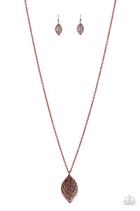 Paparazzi- Just Be-LEAF Copper Necklace