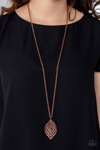 Paparazzi- Just Be-LEAF Copper Necklace