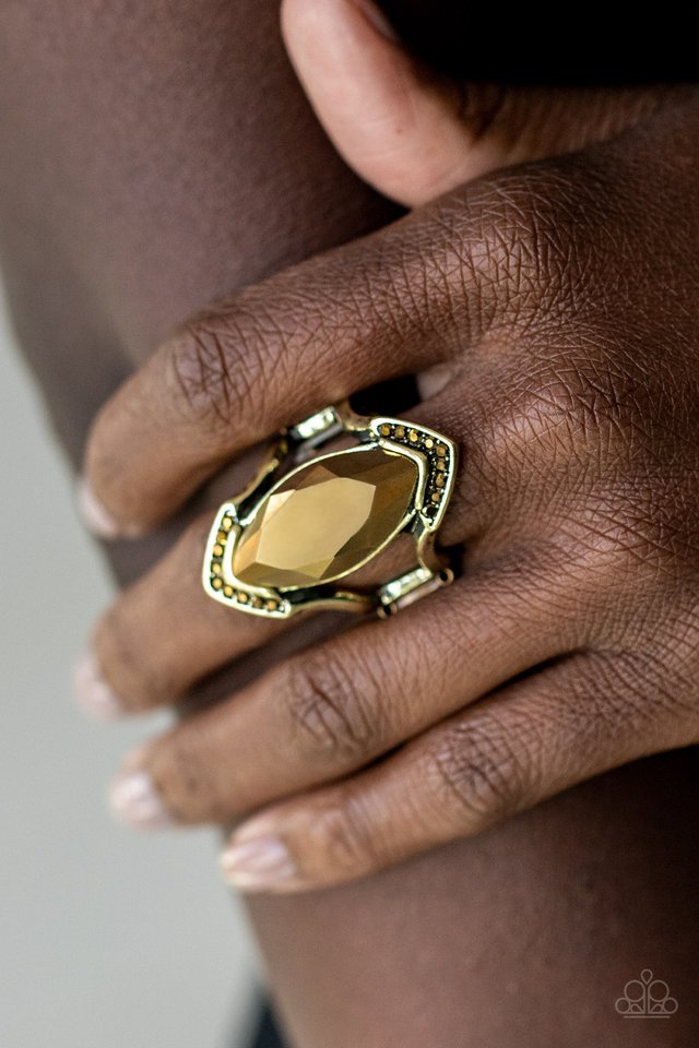 Paparazzi- Leading Luster Brass Ring