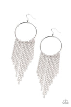 Load image into Gallery viewer, Paparazzi- Streamlined Shimmer White Earring

