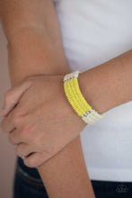 Load image into Gallery viewer, Paparazzi- Hot Cross BUNGEE Yellow Urban Bracelet
