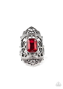 Paparazzi- Undefinable Dazzle Red Ring