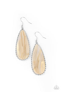 Paparazzi- Ethereal Eloquence White Earring