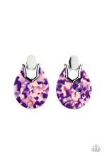 Load image into Gallery viewer, Paparazzi- HAUTE Flash Purple Post Earring
