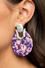 Load image into Gallery viewer, Paparazzi- HAUTE Flash Purple Post Earring
