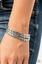 Load image into Gallery viewer, Paparazzi- Hammered Heirloom Silver Bracelet
