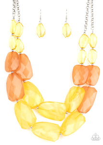 Paparazzi- Gives Me Chills Yellow Necklace