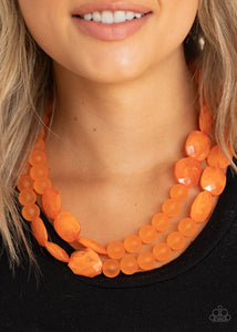 Papparazzi- Arctic Art Orange Necklace